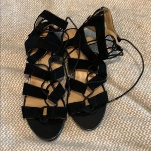 Cute  Neiman Marcus lace up sandals.